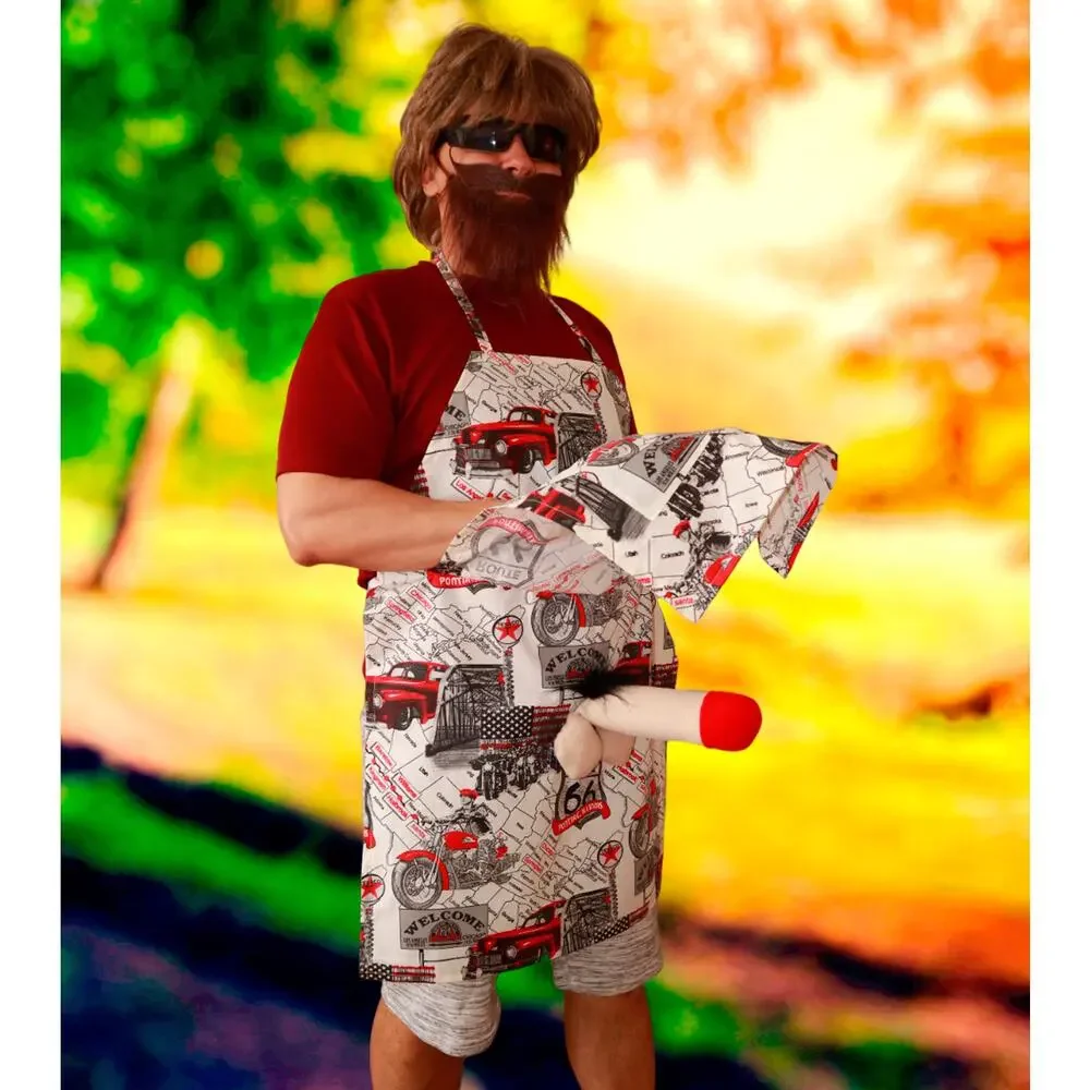 Funny Gag Gift Apron Secret Willy Novelty BBQ Party Apron Bachelorette Handmade